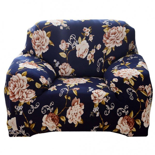 Pink Flowers Tight Wrap Slipcovers Elastic Sofa Couch Cover