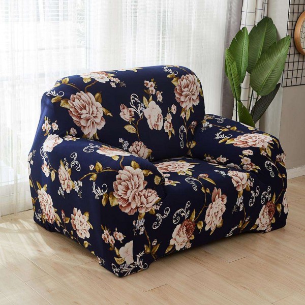 Pink Flowers Tight Wrap Slipcovers Elastic Sofa Couch Cover