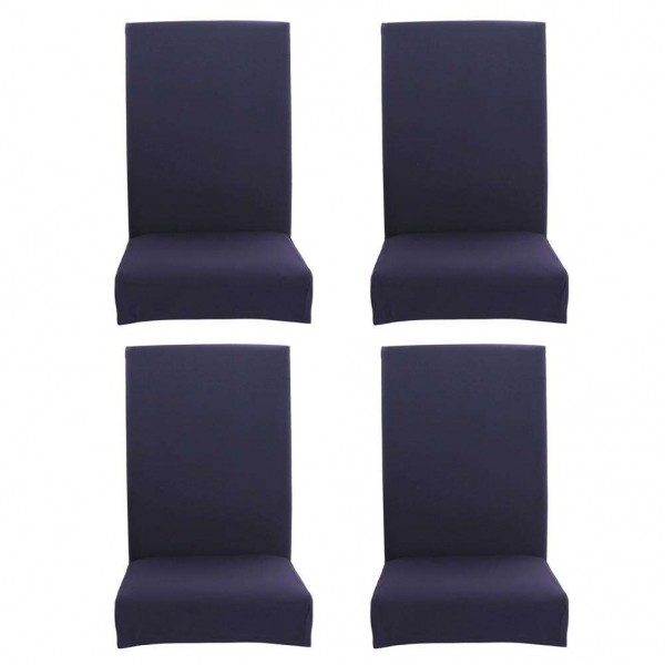 Pure Color Stretch Chair Covers Elastic ...