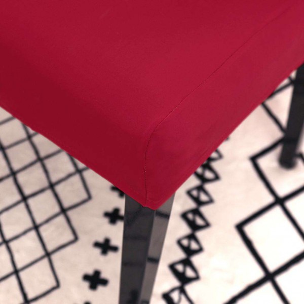 Red Color Stretch Chair Cover Elastic Seat Case Banquet Slipcover