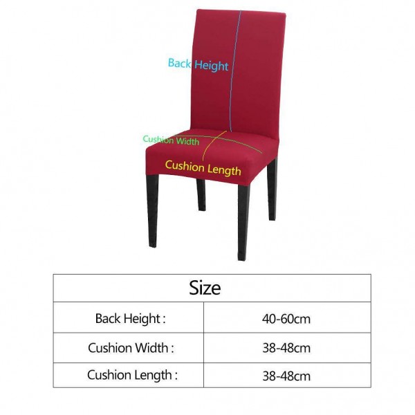 Red Color Stretch Chair Cover Elastic Seat Case Banquet Slipcover