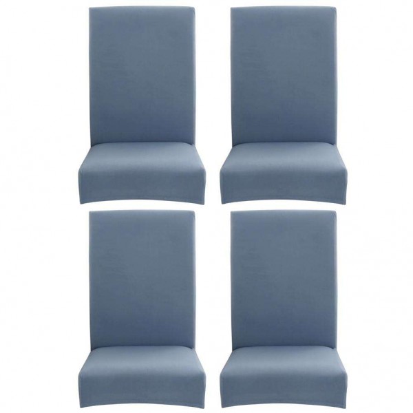 Stretch Chair Covers Light Blue Elastic ...