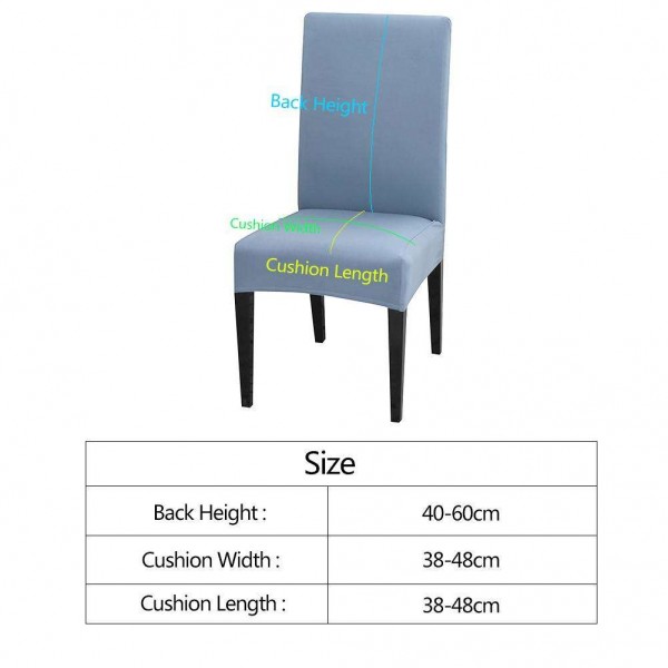 Stretch Chair Covers Light Blue Elastic Seat Case Slipcovers