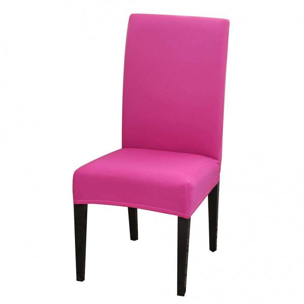 Stretch Seat Case Pure Rose Color Elastic Chair Cover Slipcover