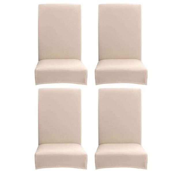 Simple Stretch Pure Beige Seat Case Elas...