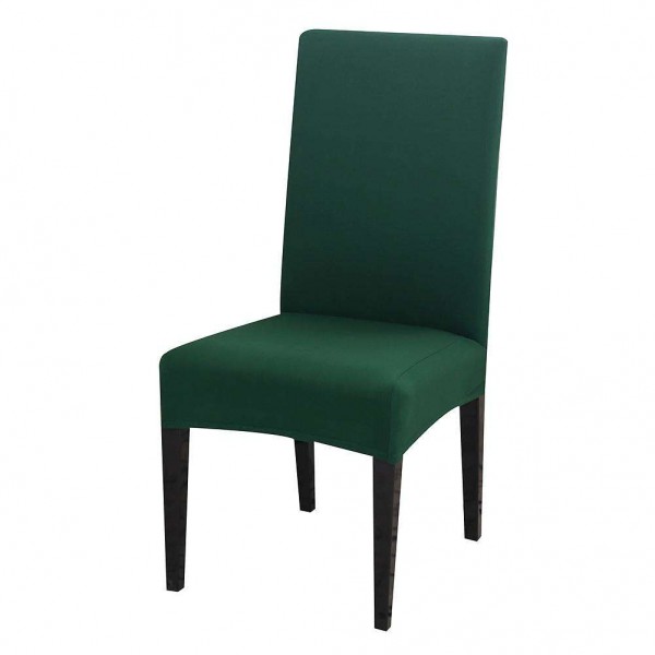 Stretch Pure Dark Green Seat Case Elastic Slipcover Chair Cover