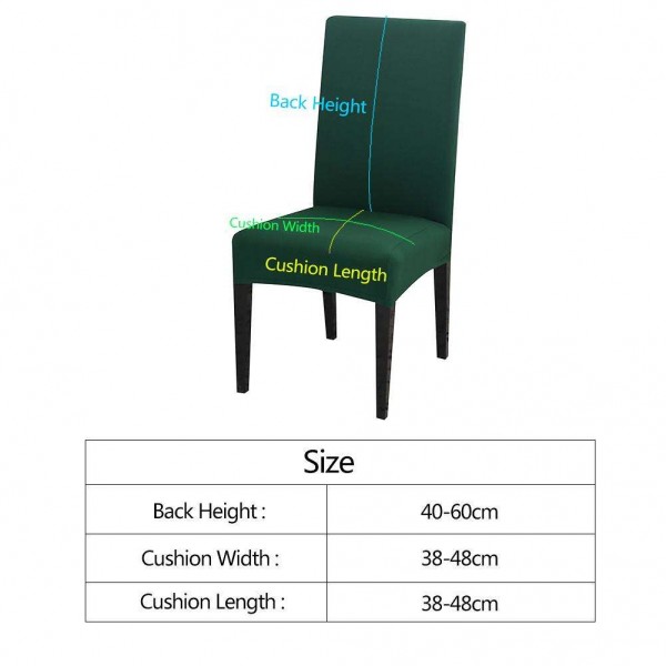 Stretch Pure Dark Green Seat Case Elastic Slipcover Chair Cover