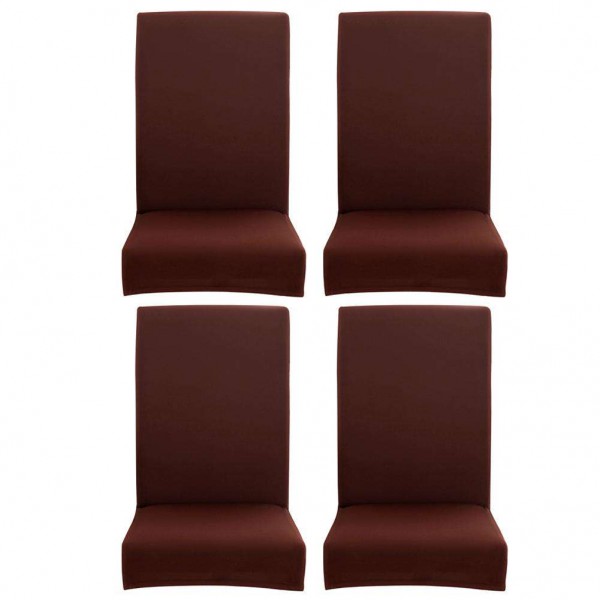 Pure Coffee Color Stretch Seat Case Elas...