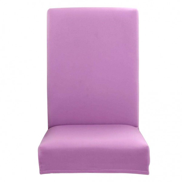 Simple Purple Stretch Seat Case Elastic Slipcover Chair Cover