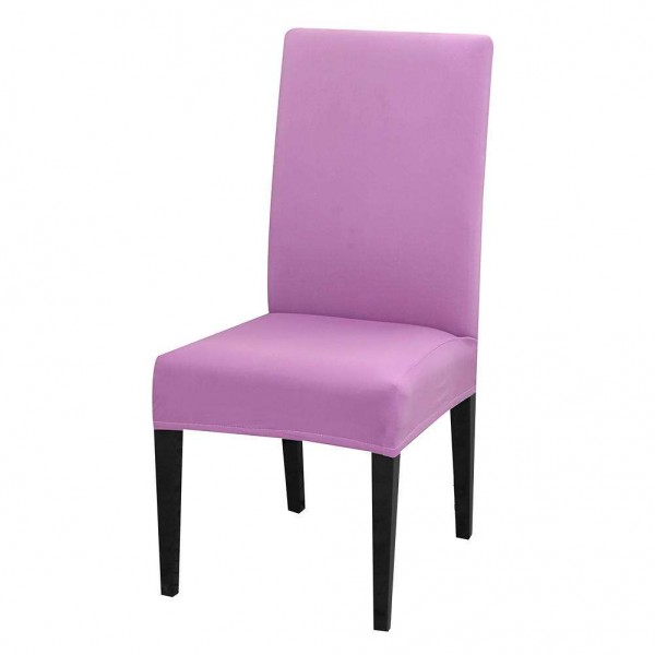 Simple Purple Stretch Seat Case Elastic Slipcover Chair Cover