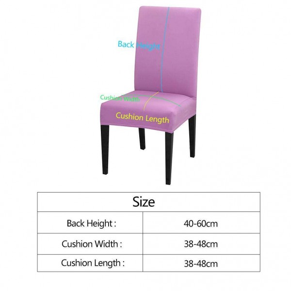 Simple Purple Stretch Seat Case Elastic Slipcover Chair Cover