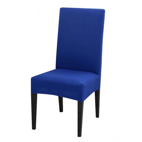 Elastic Simple Stretch Seat Case Pure Blue Slipcover Chair Cover