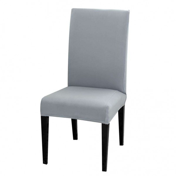 Elastic Stretch Seat Case Pure Grey Color Slipcover Chair Cover