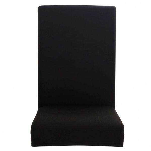 Black Elastic Stretch Seat Case Pure Home Slipcover Chair Cover