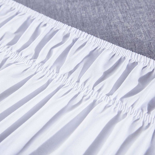 Solid Color Bed Skirt Bedspread Elastic Band Mattress Protective Cover