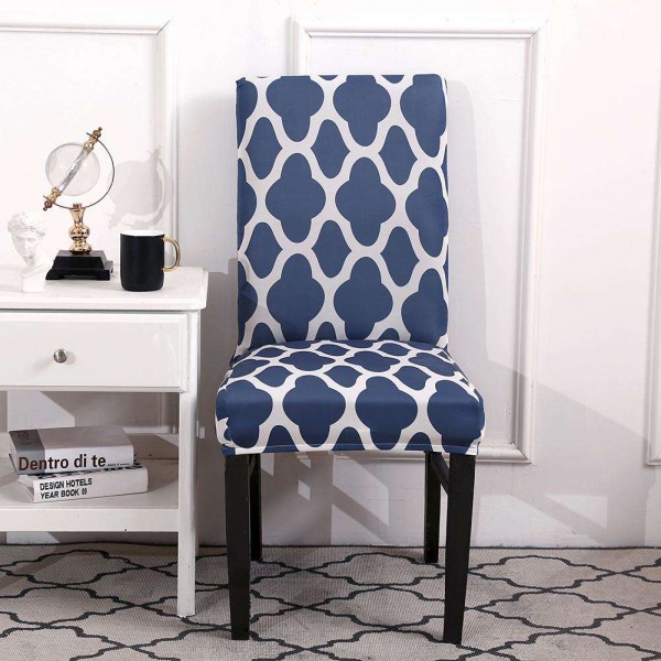 1/4/6pcs Elastic Stretch Seat Case Digital Print Chair Cover Slipcover