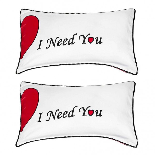 1 Pair Letter Printed Throw Pillow Case ...