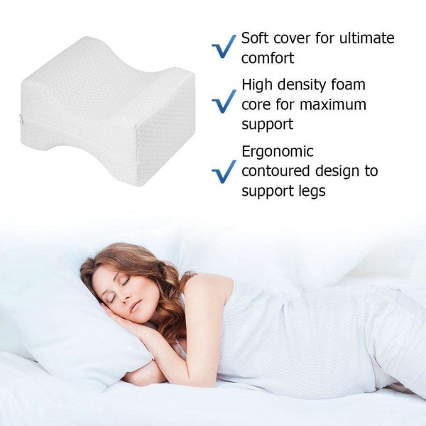 Orthopedic Memory Foam Knee Wedge Pillow for Sleeping Sciatica Back Hip